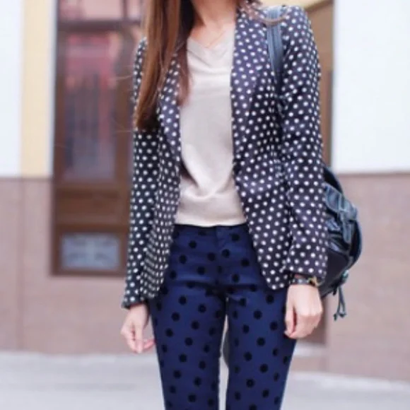 US Polo Association navy white polka dot blazer - Picture 3 of 7